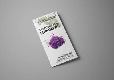 Shabbos Shimmer Brochure Design