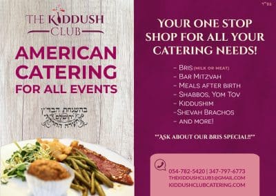 Kiddush Club Catering Ad Campaign